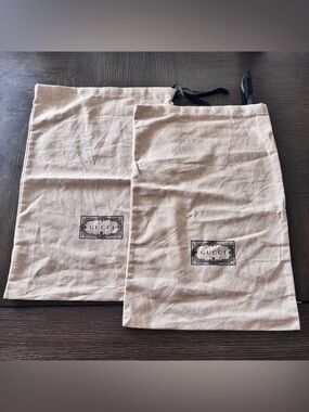 Gucci Dust Bag Bundle Set of 2 Large 17x11.5 Storage Bags